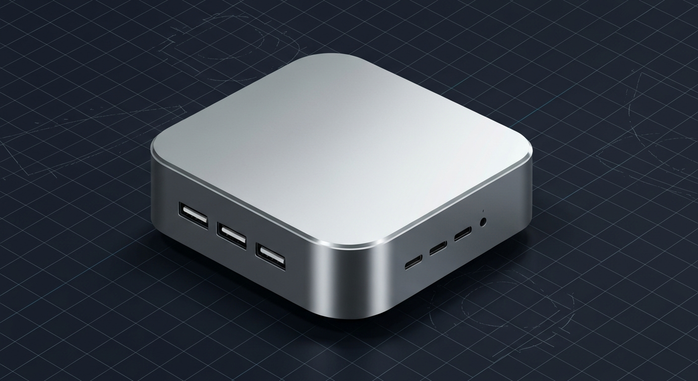 Apple M3 Max — stylized soc render
