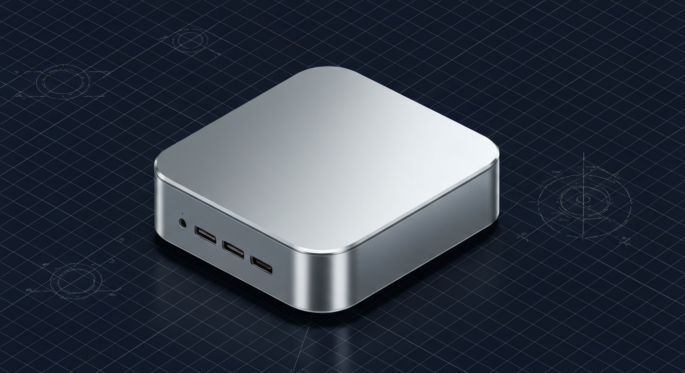 Apple M4 Pro — stylized soc render