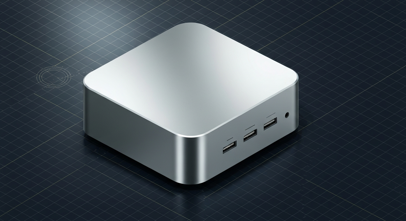 Apple M4 Ultra — stylized soc render