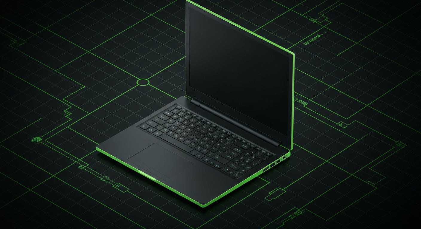 ASUS ROG Strix Scar 18 (RTX 5090 Mobile) — stylized laptop render