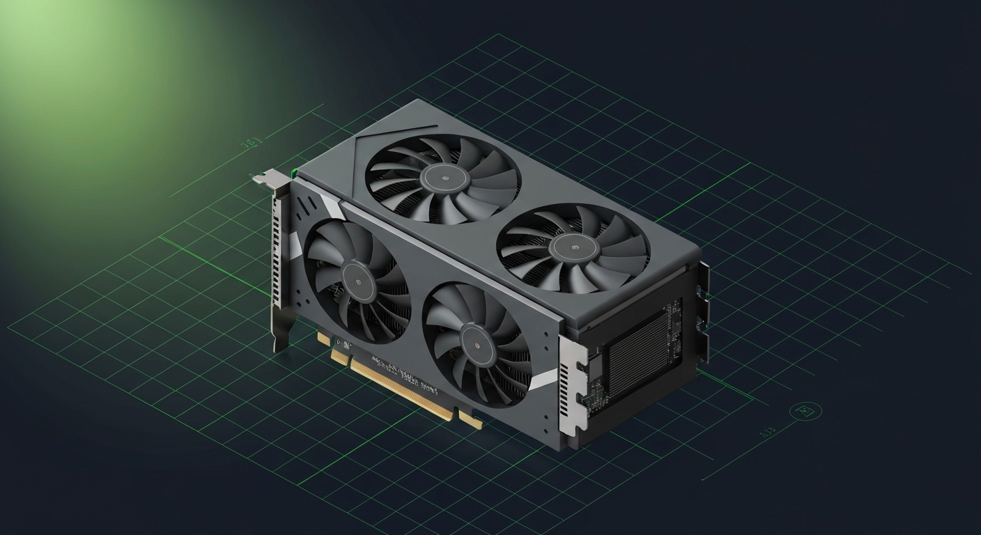 NVIDIA GeForce RTX 3070 — stylized gpu render