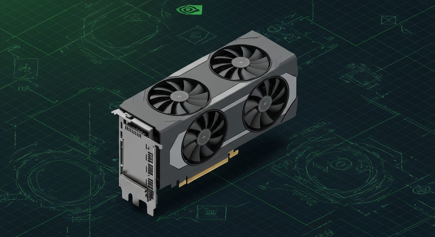 NVIDIA GeForce RTX 3090 Ti — stylized gpu render