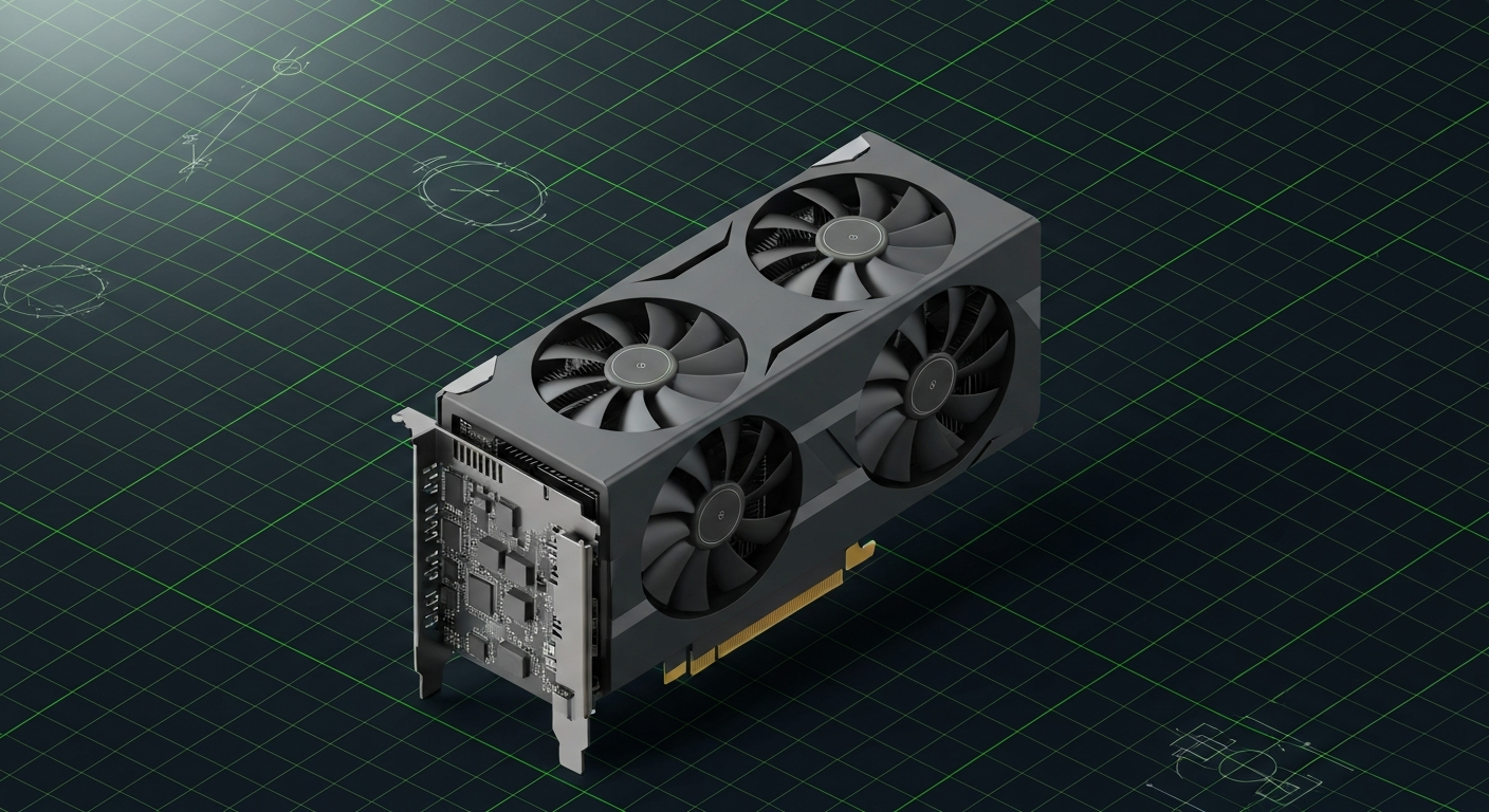 NVIDIA GeForce RTX 4080 Super — stylized gpu render
