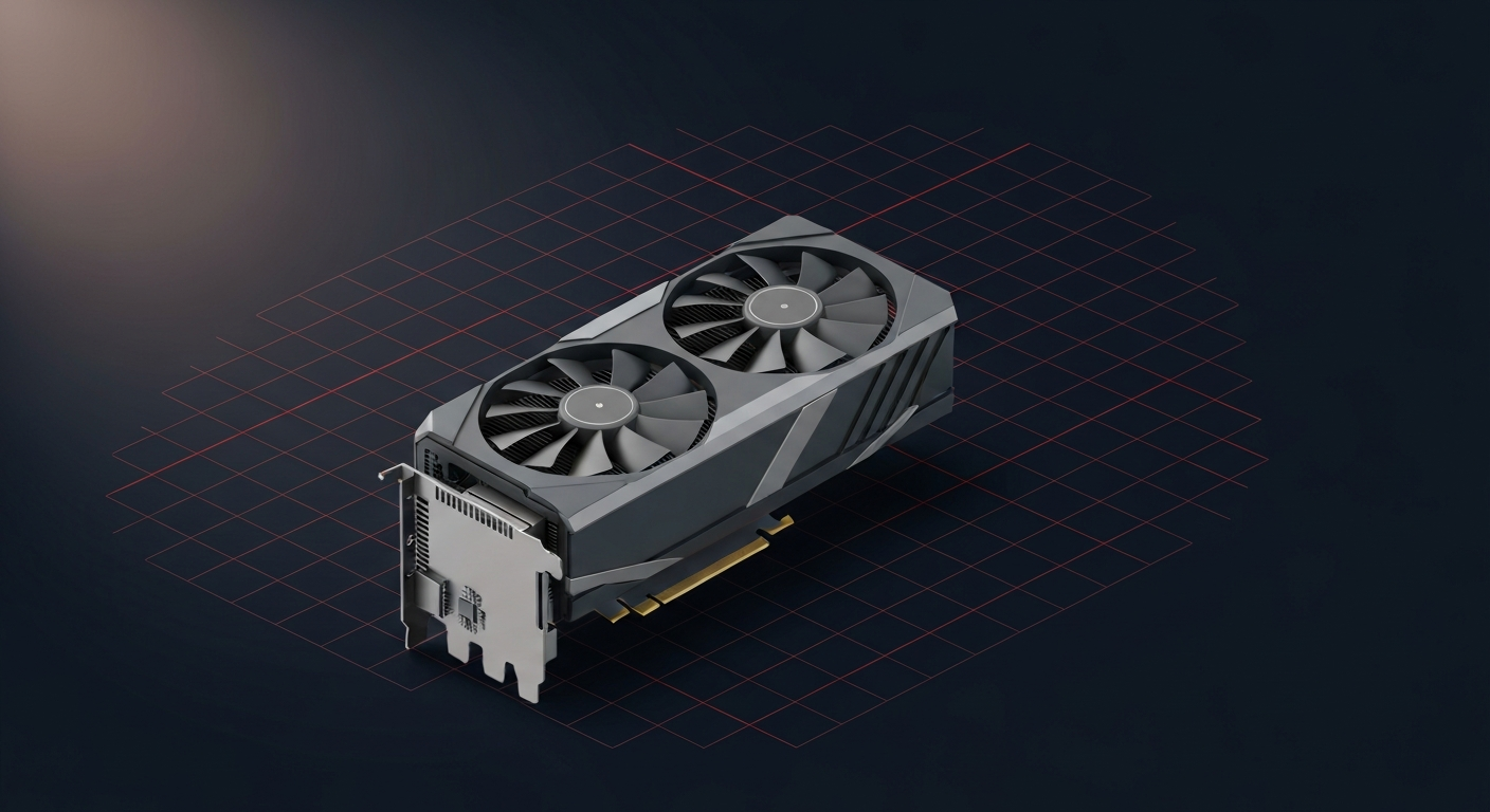 AMD Radeon RX 7700 XT — stylized gpu render